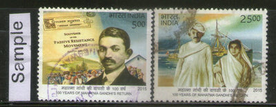 India 2015 Mahatma Gandhi's Return From South Africa Ship 2v Used Stamp # 3711