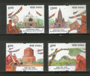 India 2002 Buddha Mahotsav - Sarnath Mahaparinirvan Temple Buddhism Phila-1891-4 MNH