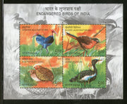India 2006 Endangered Birds of India Fauna Wild Life Phila-2352 M/s MNH