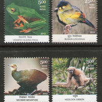 India 2012 Convention on Biological Diversity Bird Frog Monkey Animal 4v MNH