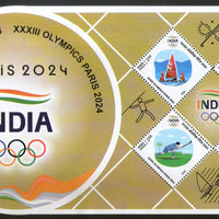 India 2024 Paris Olympic Games Hockey Javelin Table Tennis Odd Shaped M/s MNH