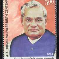 India 2024 Atal Bihari Vajpayee Birth Centenary 1v MNH