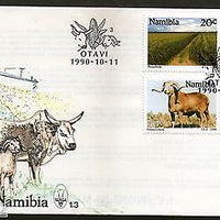 Namibia 1990 Farming & Ranching Irrigation Sheep Cattle Sc 670-3  FDC # 16419