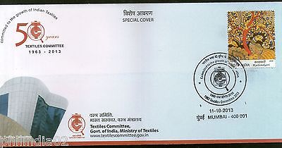 India 2013 Textiles Committee Growth of Indian Textiles Special Cover # 18064