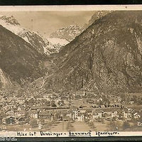 Switzerland 1933 Erstfeld Mountain Used View Post Card to India # 1454-112