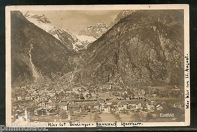 Switzerland 1933 Erstfeld Mountain Used View Post Card to India # 1454-112