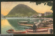 Switzerland 1908 Lugano Monte S. Salvatore Used View Post Card to India #1454-80