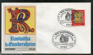 Germany 1973 Roswitha Poet Paintig Religion Sc 1117 Profile Cachet FDC # 13041