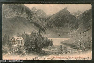 Switzerland 1906 Der Seealpsee mit altmann und säntis Lake Used View Post Card