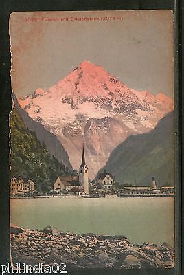 Switzerland 1908 Flüelen Mount Bristenstock Lake Mountain Used View Post Card