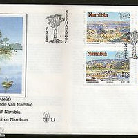 Namibia 1990 Sights of Namibia Mountains Forest Hill Sc 662-5  FDC # 16407