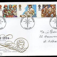 Great Britain 1994 Christmas Festival The Nativity Religion 5v FDC # 6687