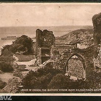 Great Britain 1930 Ruins of Church Blessed Virgin Hasting Castle View Post Card