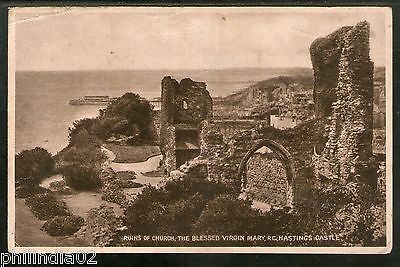 Great Britain 1930 Ruins of Church Blessed Virgin Hasting Castle View Post Card