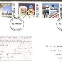 Great Britain 1987 British Architects in Europe Buildings Monuments 4v FDC #1822