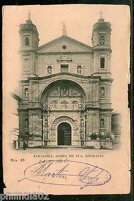 Spain 1904 Zaragoza Church of Santa Engracia Used View Post Card # 1454-59