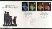 Great Britain 1989 Anniversaries Fireworks Posthorn Globe Mortarboar 4v FDC #F69