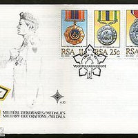 South Africa 1984 Military Medals Decorations Coat of Arms Sc 642-45 FDC # 16305