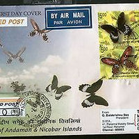 India 2008 Endemic Butterflies Se-tenant Phila-2339 Commercial Used FDC - 50