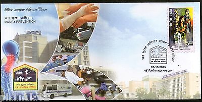 India 2015 Injury Prevention AIIMS Health Medical Special Cover # 7425