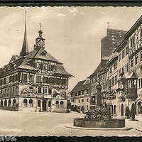 Switzerland 1938 Stein Town Hall Square Used View Post Card to India # 1454-36