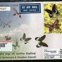 India 2008 Endemic Butterflies Se-tenant Phila-2339 Commercial Used FDC - 48