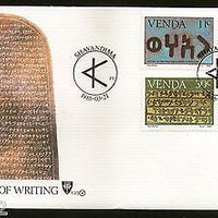 Venda 1985 History of Writing Rock Painting Art Characters Sc 72-75 FDC # 16446