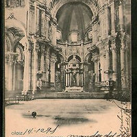 Spain 1901 Cadiz Interior of Cathedral Architect Used View Post Card # 1454-116