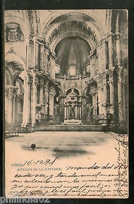 Spain 1901 Cadiz Interior of Cathedral Architect Used View Post Card # 1454-116