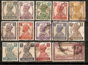 India 1940-43 KG VI Series upto 14As Phila- 263-76 Usd