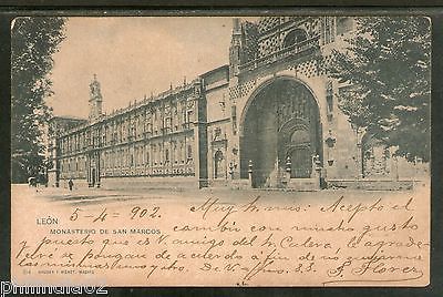 Spain 1902 Leon Monasterio De San Marcos Hauser & Menet Used View Post Card #84