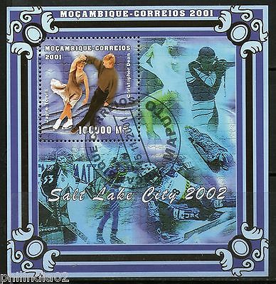 Mozambique 2001 Winter Olympics Salt Lake City figure skaters Sc 1443 M/s Canc.