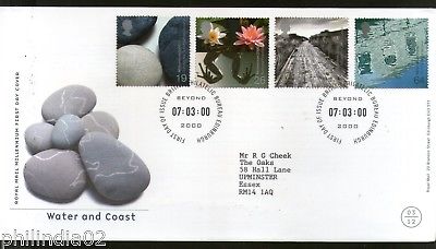 Great Britain 2000 Millennium Projects Water & Coast Stones Frog 4v FDC # F23