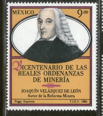 Mexico 1983 Royal Mining Decree Bicent. Joaquin Velazquez Leon 1v MNH # 4139