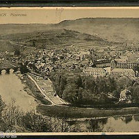 Luxembourg 1933 Echternach Panoramic View Bridge Used View Post Card UK to India