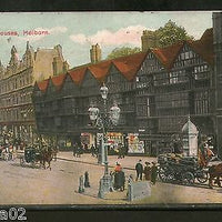 Great Britain 1910 Old Houses Holburn London View Post Card Used India # 1454-40