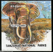 Tanzania 199 Lake Manyara National Parks Elephant Animas M/s Gum Wash Mint # 12693