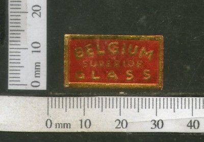 India Vintage Trade Label Belgium Superior Glass Label # 4301