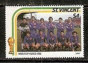 St. Vincent 1986 $4 World Cup Soccer Championships MNH