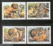 Ciskei 1989 Legend of Little Jackal & Lion Wildlife Animals Sc 139-42 MNH # 3512