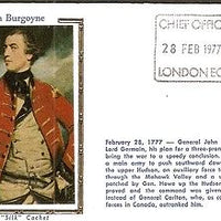 Great Britain 1977 Gen. John Burgoyne Colorano Silk Cover # 13153