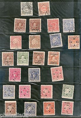 India Cochin Anchal State 25 different Used Stamp Unckecked Must See # 3905