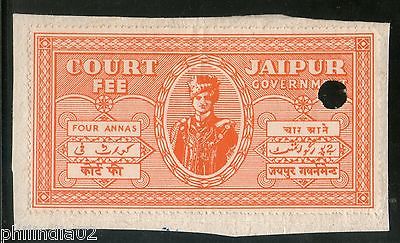 India Fiscal Jaipur 4As King Man Singh Type10 KM103 Court Fee Revenue #3985A