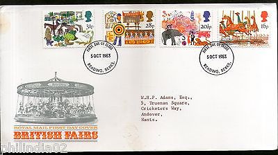 Great Britain 1983 St. Bartholomew’s Fairs Games Animals Rides 4v FDC # 7273