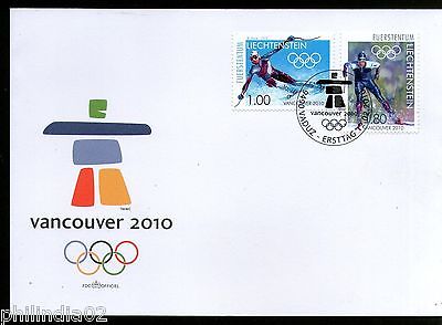 Liechtenstein 2010 Winter Olympic Games Vancouver Skiing Sport FDC # 8197