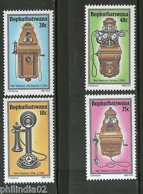 Bophuthatswana 1983 History of Telephones Science Telecom Sc 108-11 MNH # 1280