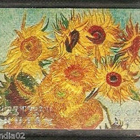 Bhutan 1970 Sun Flower Sc 114 Rousseau Van Gogh Reoir Painting Thick Card MNH