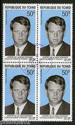 Chad 1969 Robert F. Kennedy Apostle of Non-Violence Sc C55 BLK/4 Cancel # 12886B