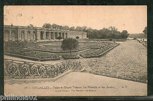 France 1919 VERSAILLES - Grand Trianon Palace & Peristyle Garden View Card India