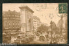 France 1920 PARIS - St. Denis Boulevard and Gate Cars Tram View Card to India